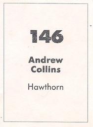 1990 Select AFL Stickers #146 Andrew Collins Back